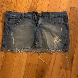 Jean mini skirt
